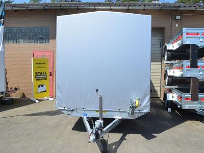 Humbaur Universal 3000 Aluboden und Plane mit Rollo hinten