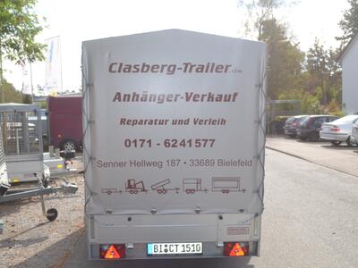 Mietanhänger 9 Plane 2500 Kg 3000x1500x1800 mm