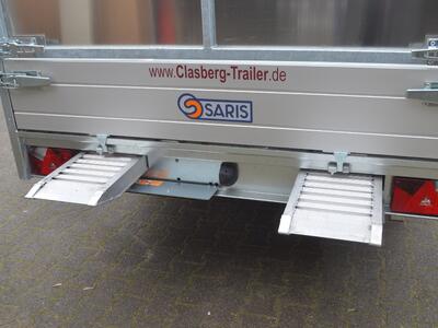 Saris Heckkipper 2700 Kg 3060x1840x900 mm E&H Pumpe Bordwandaufsatz geschlossen