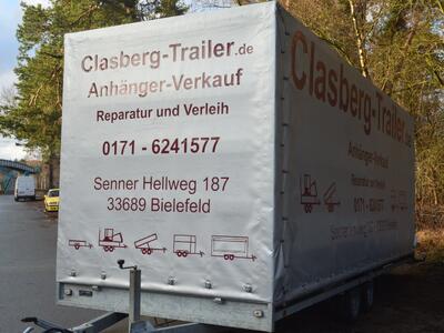 Mietanhänger 17 Plane 3000 Kg 6000x2000x2000 mm