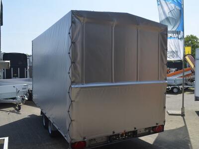 Humbaur Universal 3000 Aluboden und Plane mit Rollo hinten