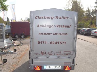 Mietanhänger Plane 750 Kg 2510x1260x1600 mm